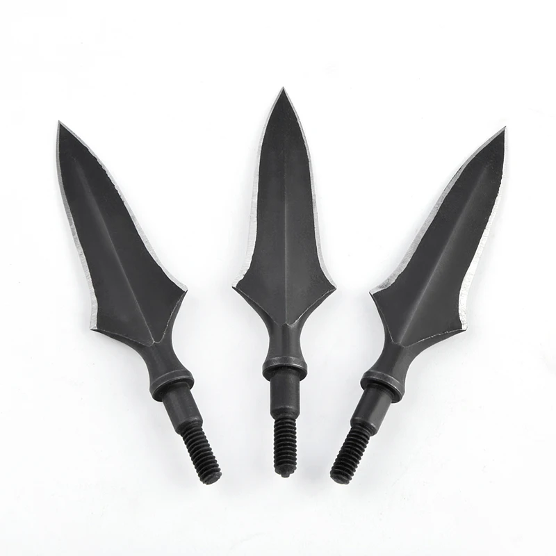 12pcs Hunting Arrowhead Arrow Points Iron Broadheads Target Arrow Head for Recurve Compound Bow Archery Shooting Accessories